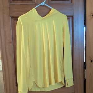 Bright Yellow Long Sleeve Athletic Shirt